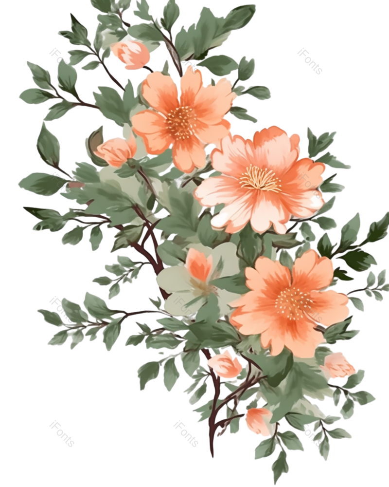 唯美图片,花卉元素,花朵PNG,手绘花朵免抠素材